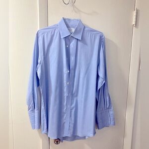 Charles Tyrwhitt blue non-iron dress shirt with French cuffs size 16/33